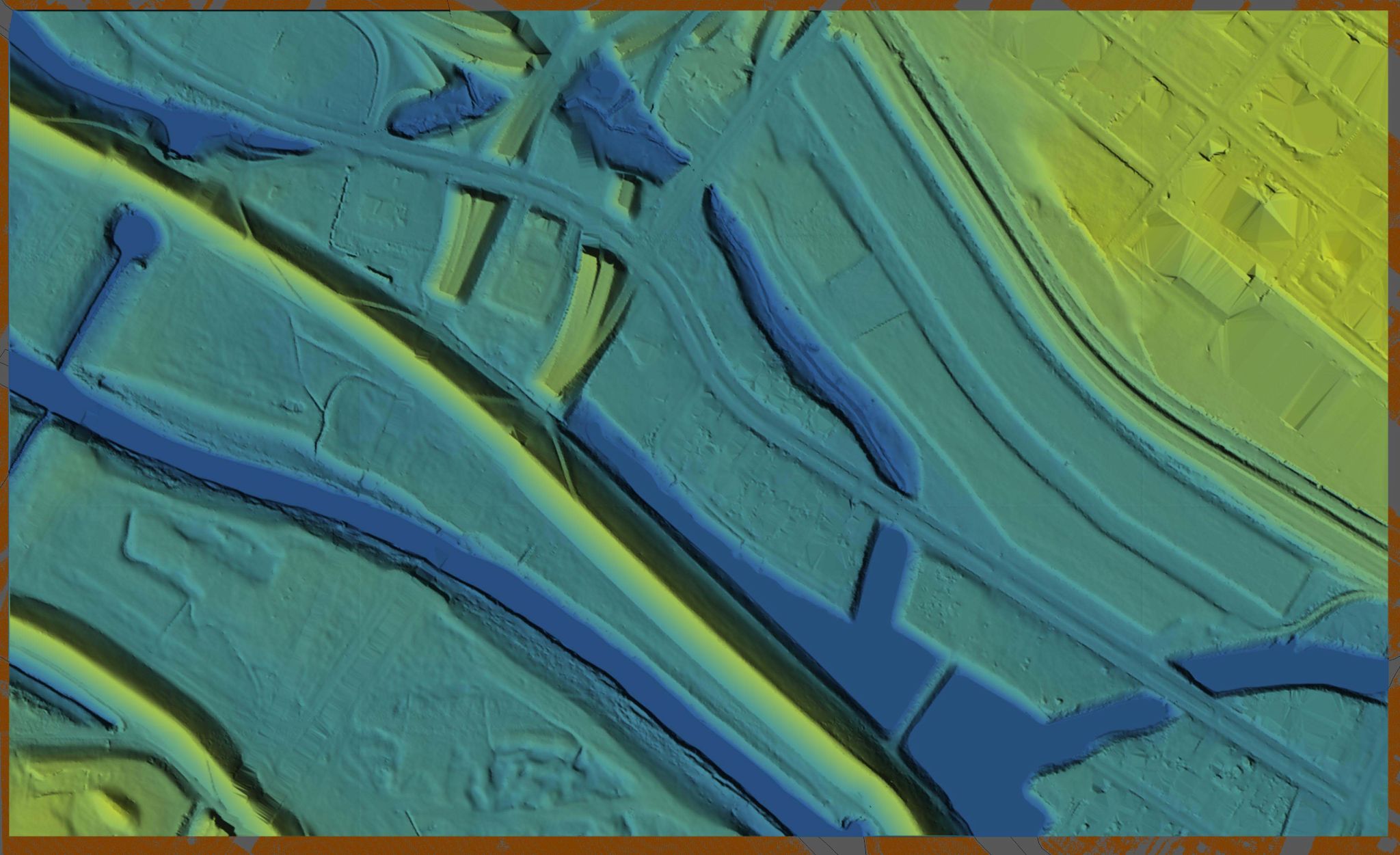 Lidar blue and green image