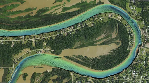 San Jacinto River and Ship Channel Shallows bathymetry 2023
